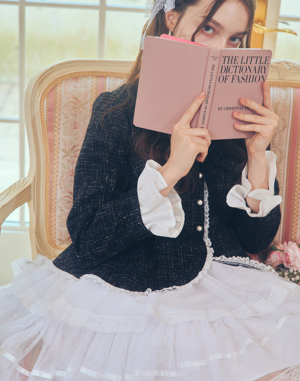 mellfy memory Étoile tweed tulle onepiece