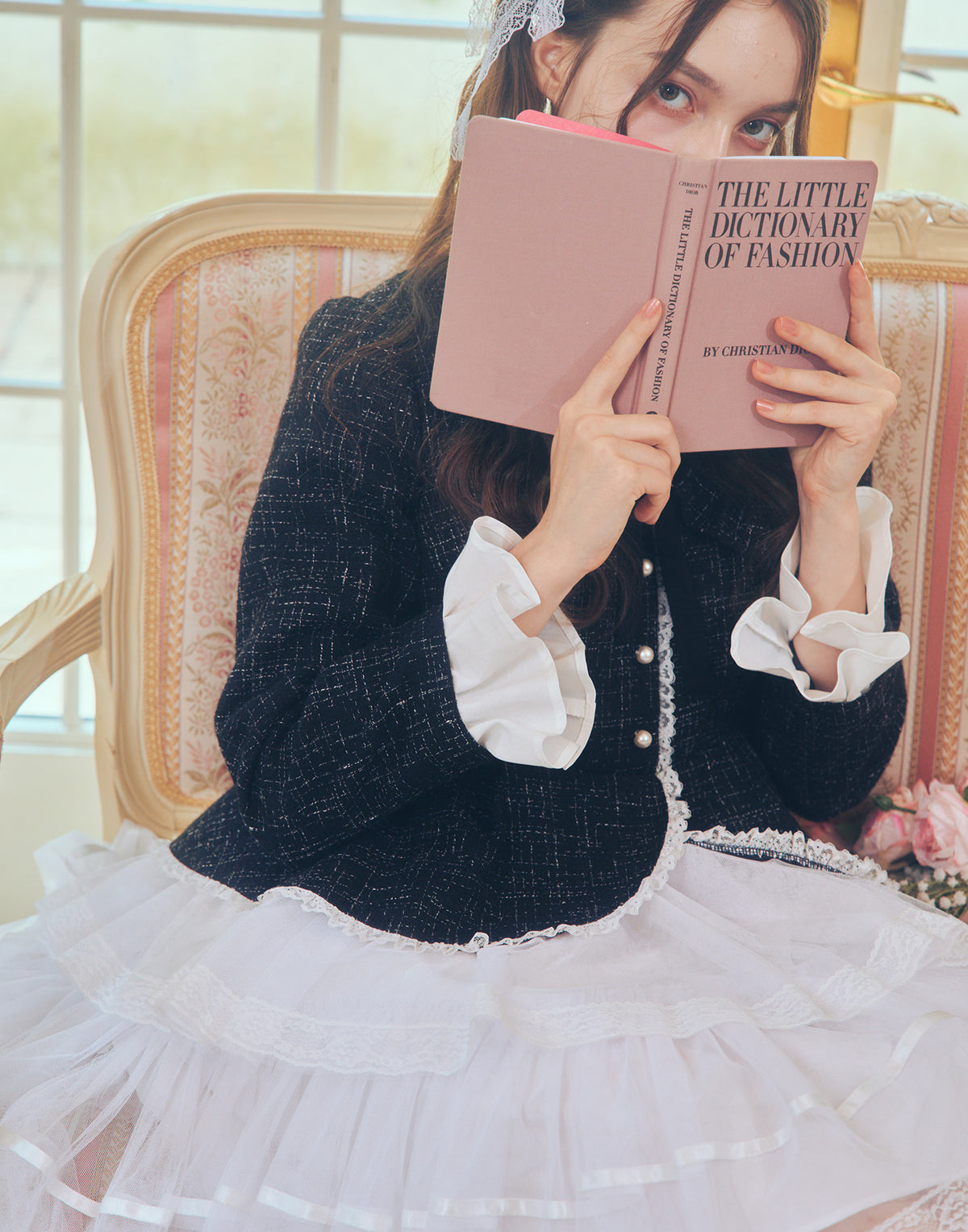 mellfy memory Étoile tweed tulle onepiece