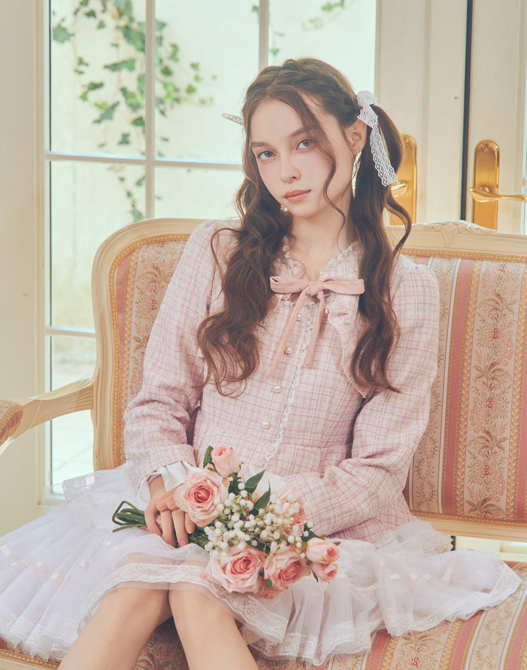 mellfy memory Étoile tweed tulle onepiece