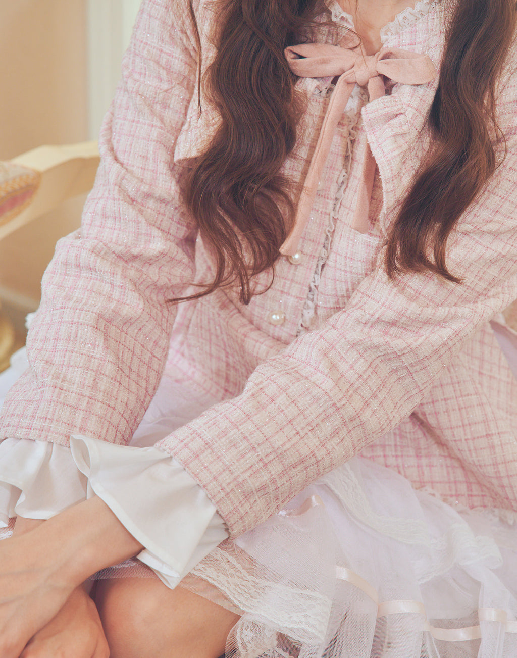 mellfy memory Étoile tweed tulle onepiece
