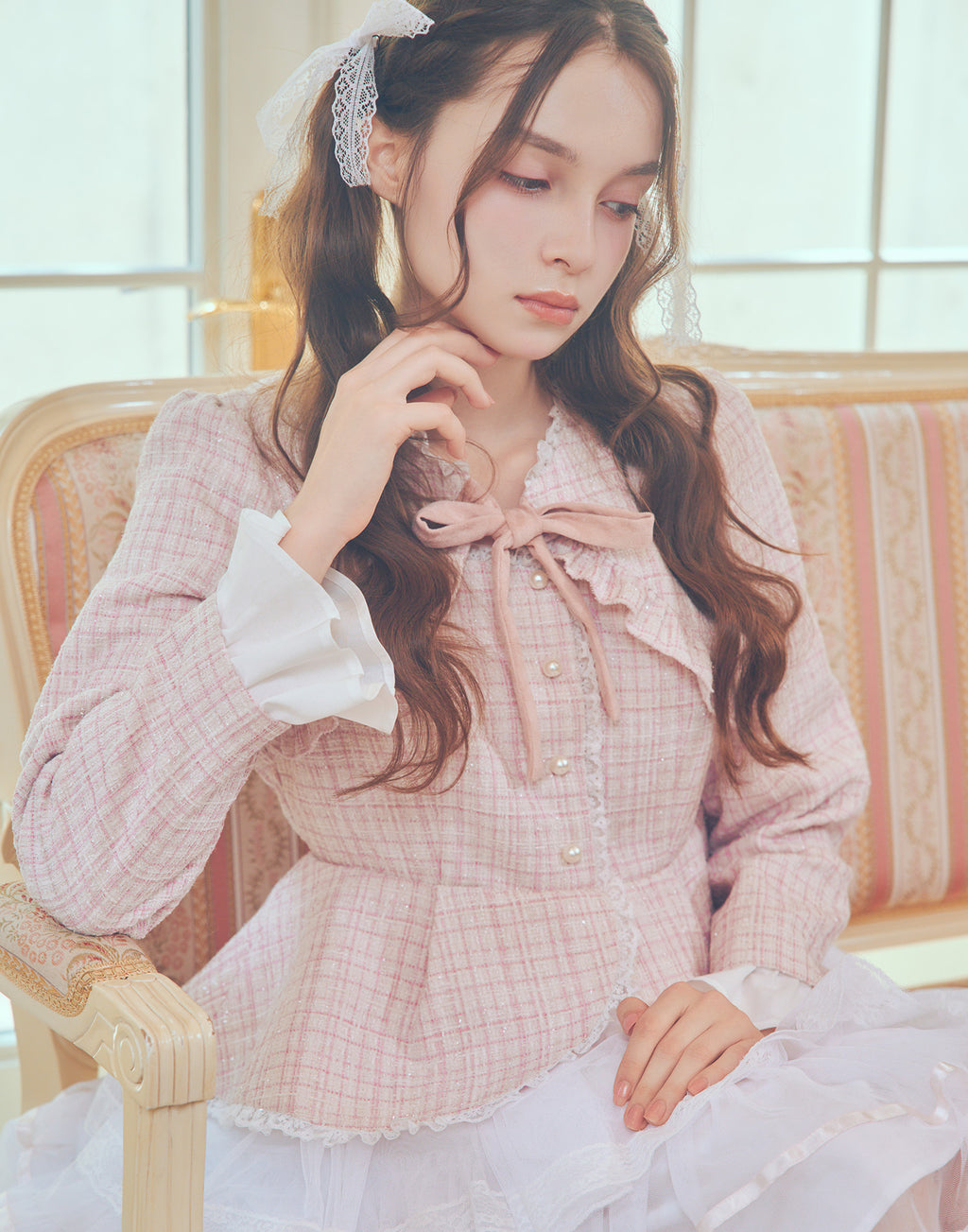 mellfy memory Étoile tweed tulle onepiece