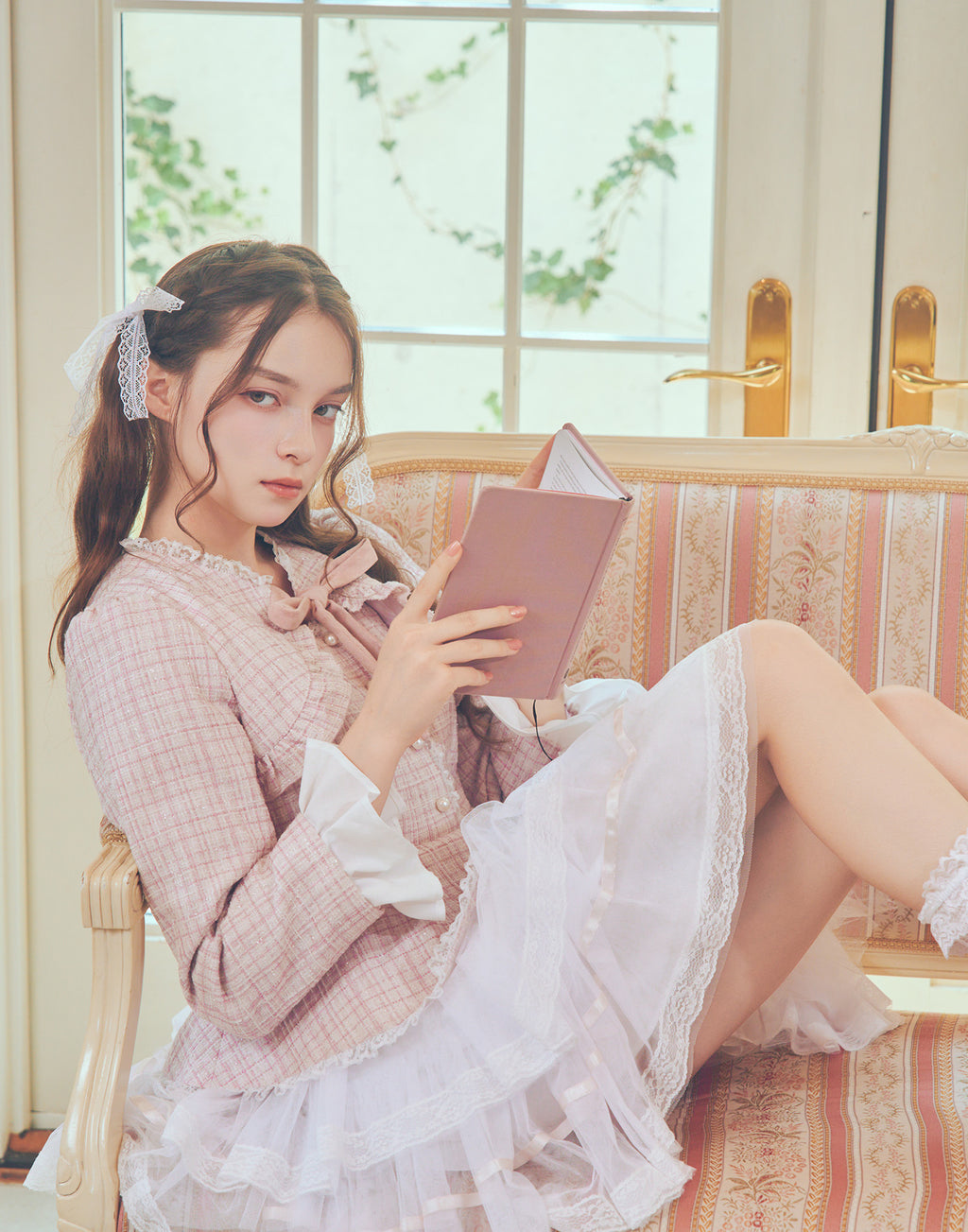 mellfy memory Étoile tweed tulle onepiece