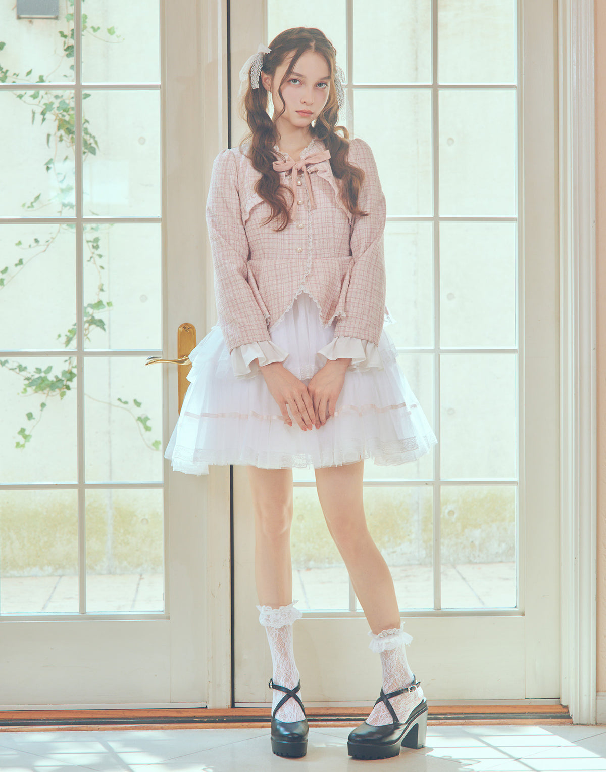 mellfy memory Étoile tweed tulle onepiece
