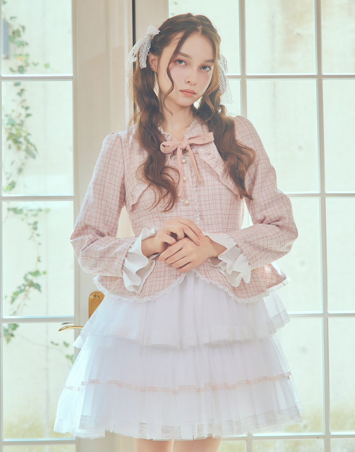 mellfy memory Étoile tweed tulle onepiece