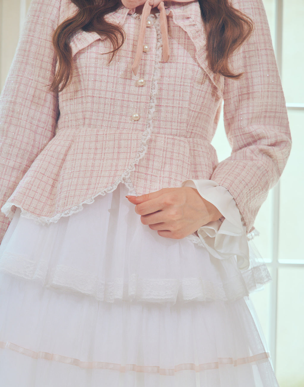 mellfy memory Étoile tweed tulle onepiece