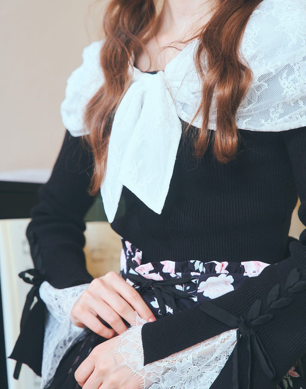 mellfy memory Melty race flare sleeve cape knit