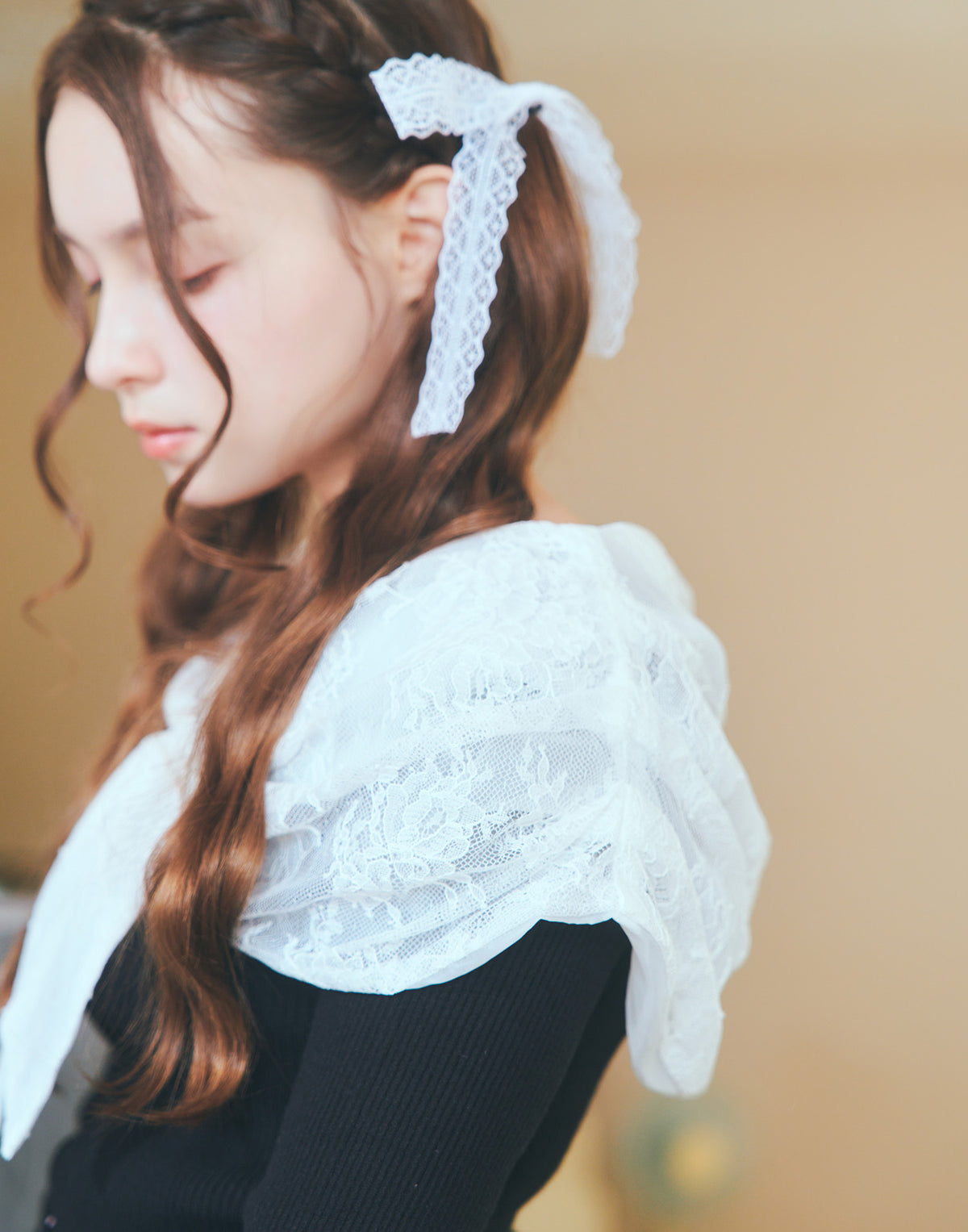 mellfy memory Melty race flare sleeve cape knit
