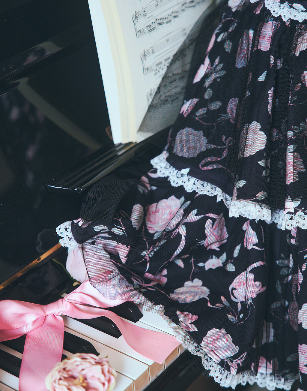 mellfy memory Rose perfume tulle veil skirt