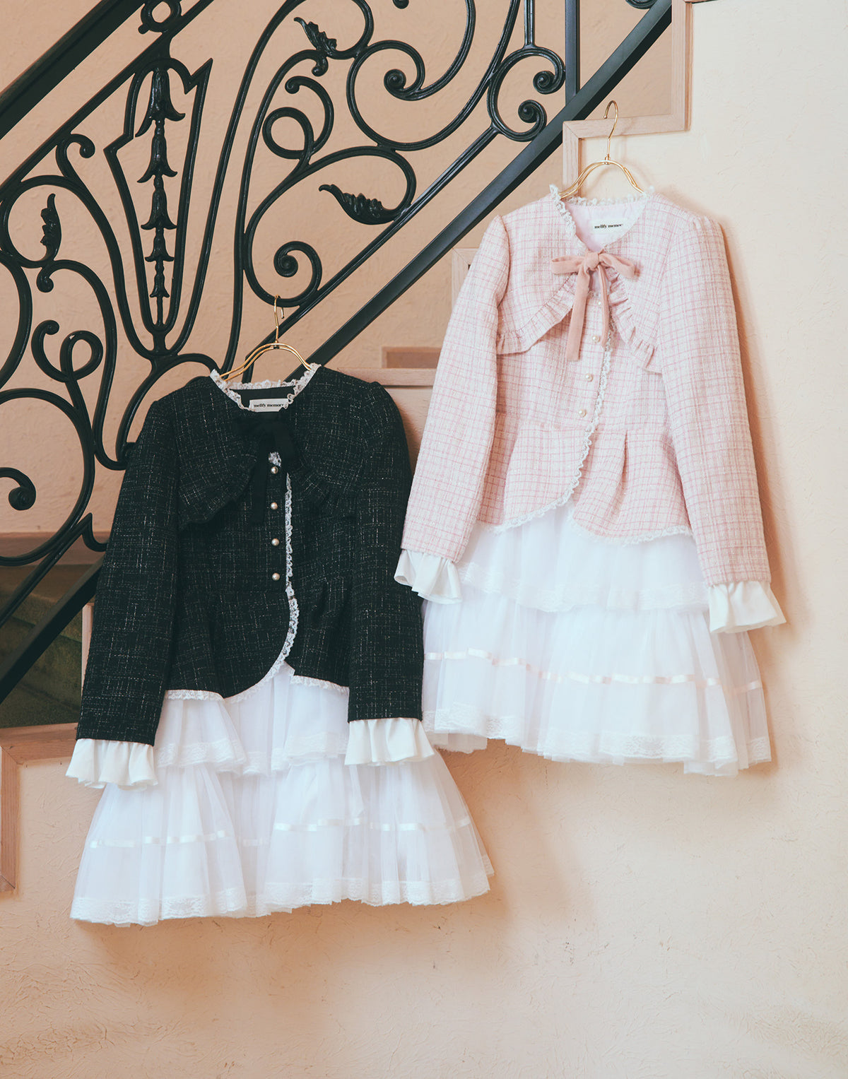 mellfy memory Étoile tweed tulle onepiece