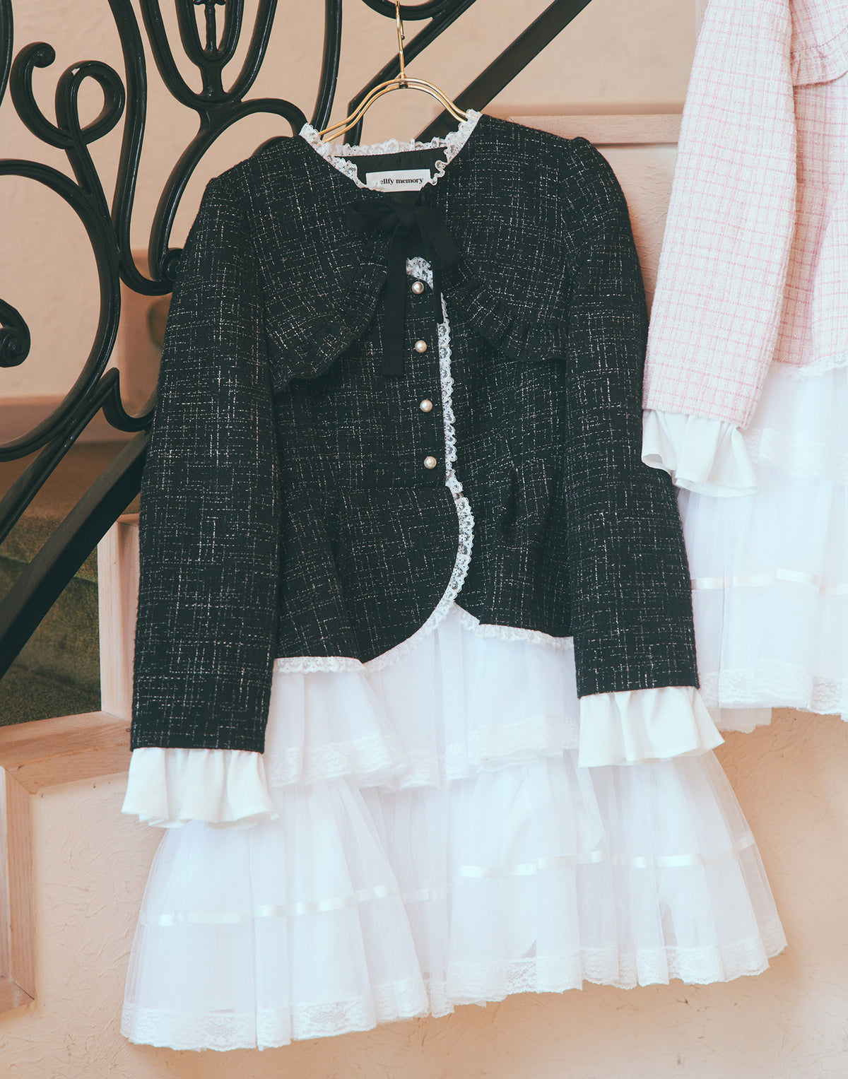 mellfy memory Étoile tweed tulle onepiece