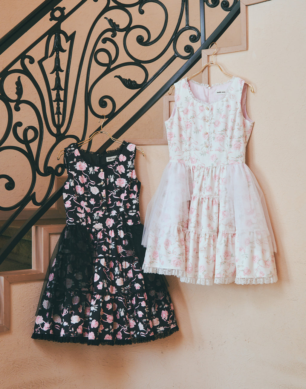 mellfy memory Rose perfume tulle veil onepiece