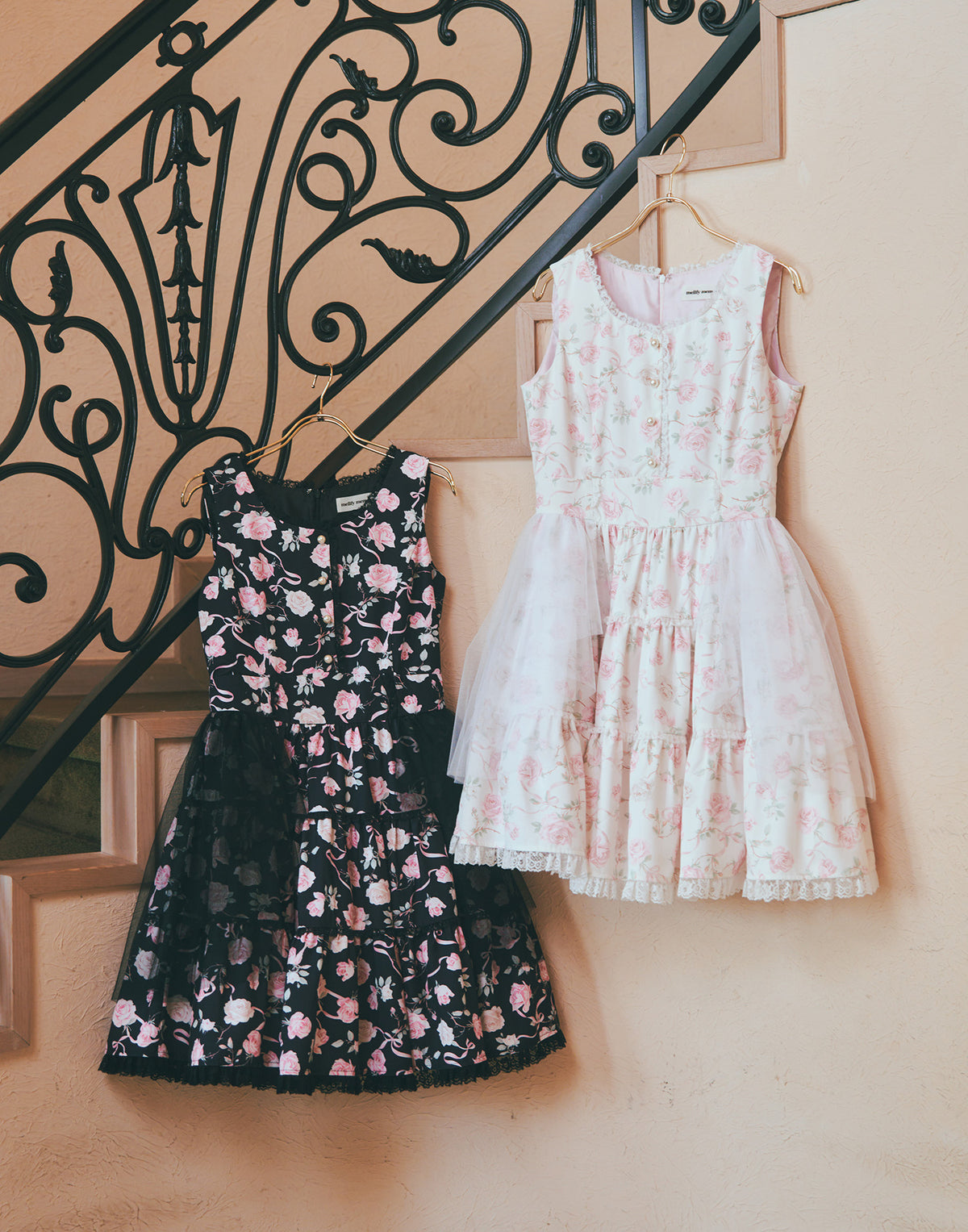 mellfy memory Rose perfume tulle veil onepiece