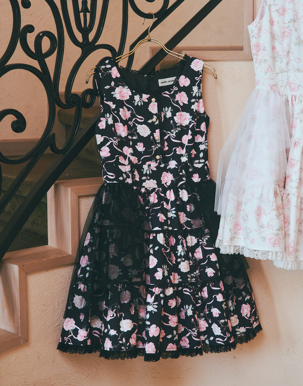 mellfy memory Rose perfume tulle veil onepiece