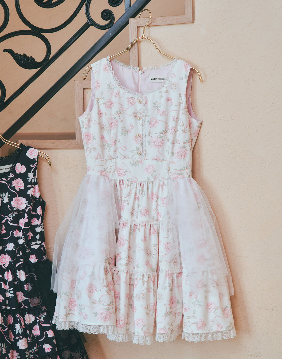 mellfy memory Rose perfume tulle veil onepiece