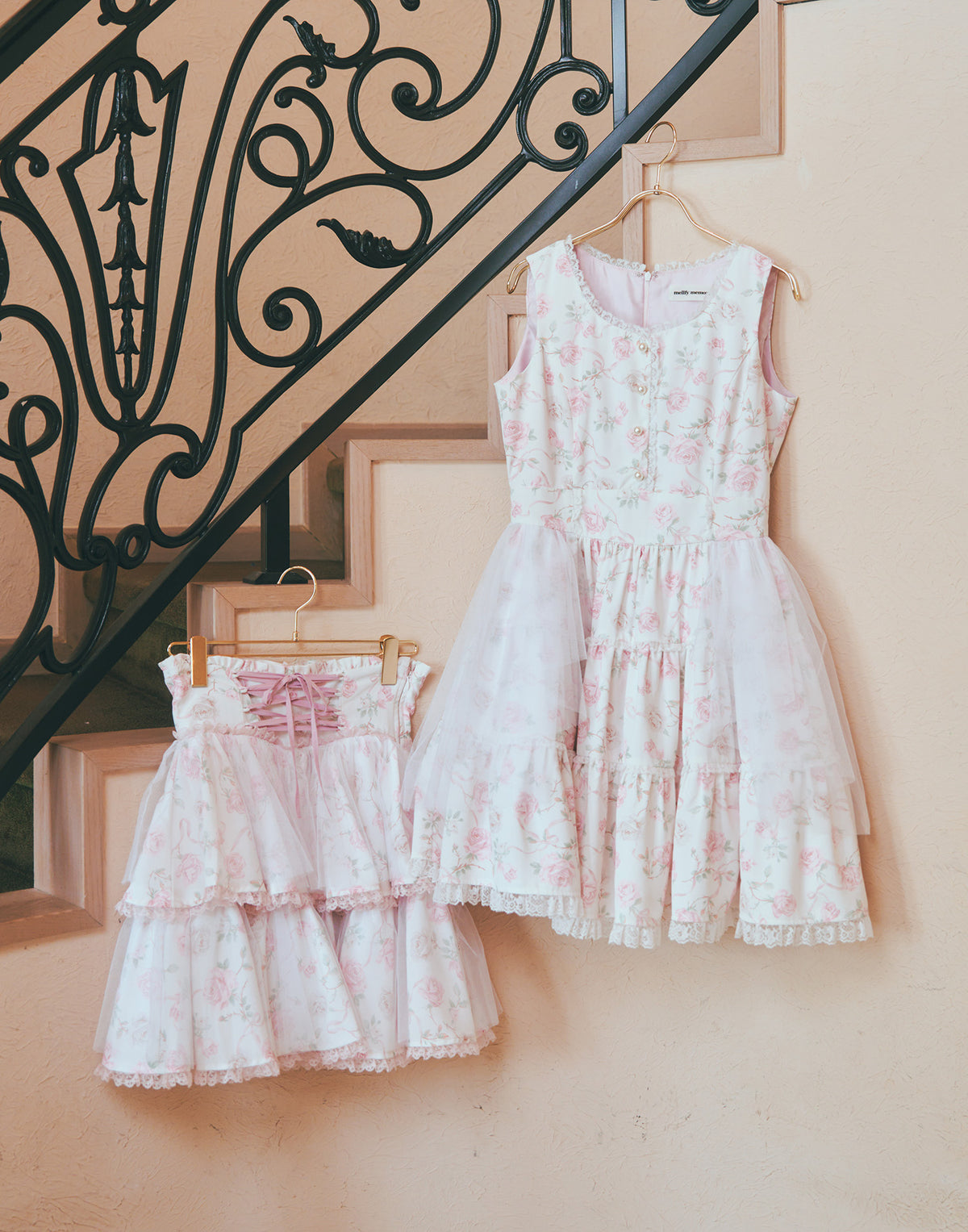mellfy memory Rose perfume tulle veil onepiece