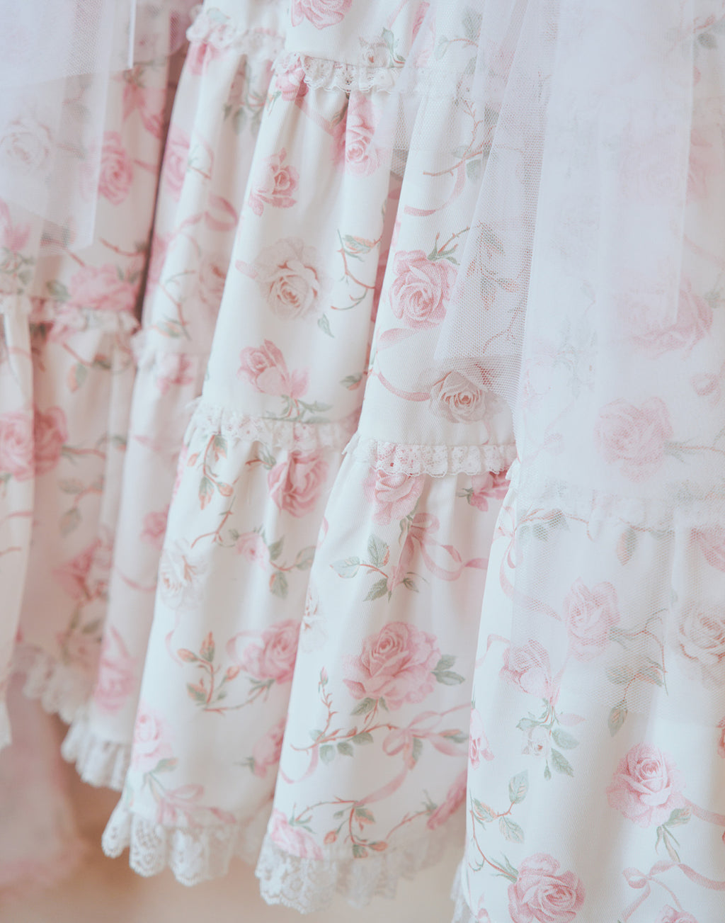 mellfy memory Rose perfume tulle veil onepiece