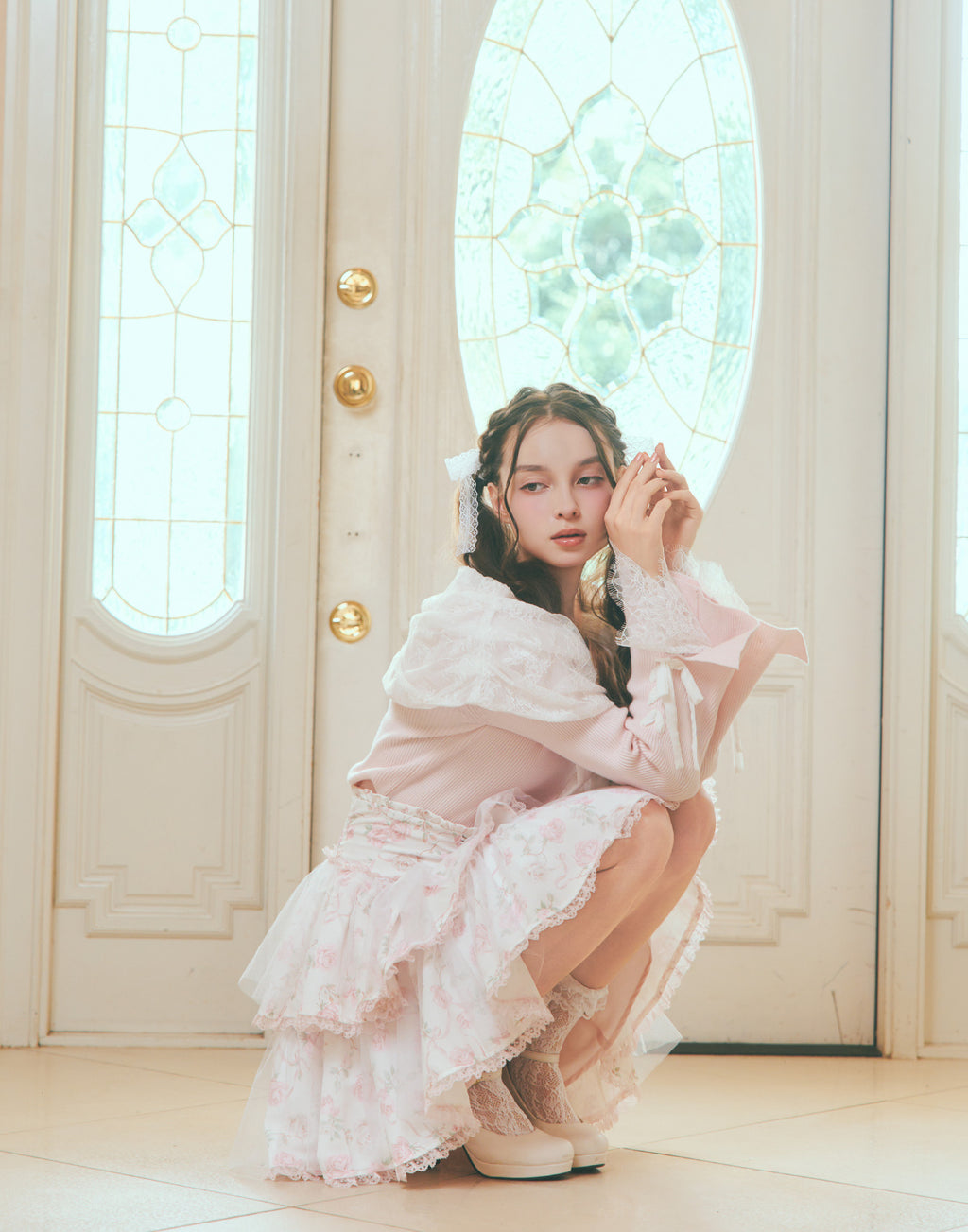 mellfy memory Rose perfume tulle veil skirt