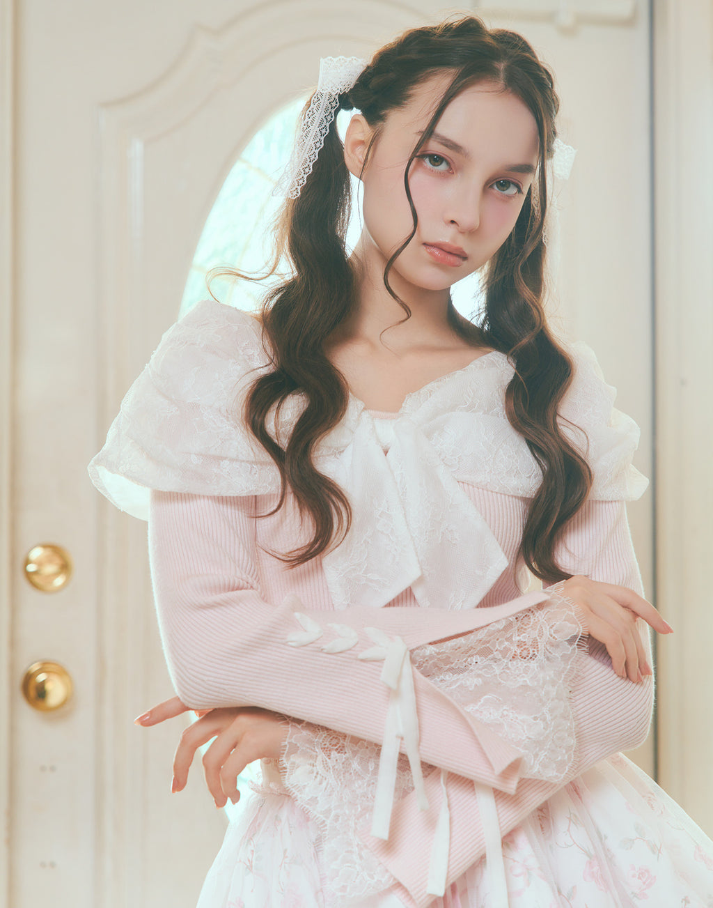 mellfy memory Melty race flare sleeve cape knit