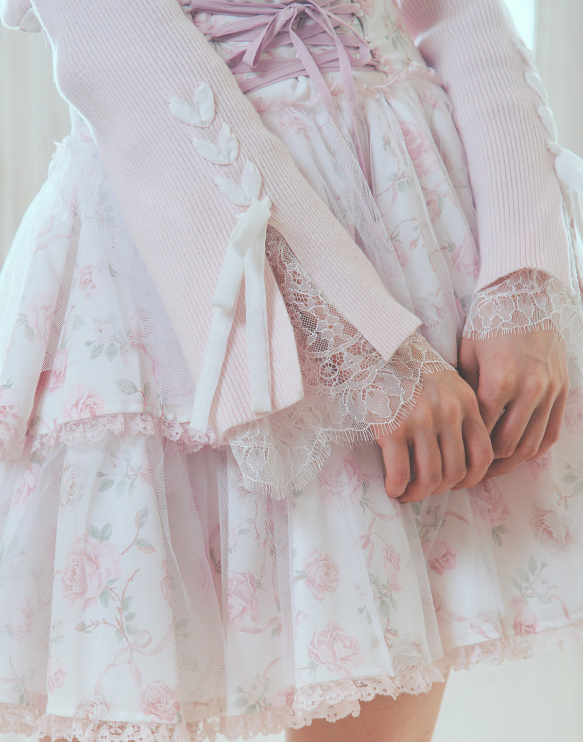 mellfy memory Melty race flare sleeve cape knit