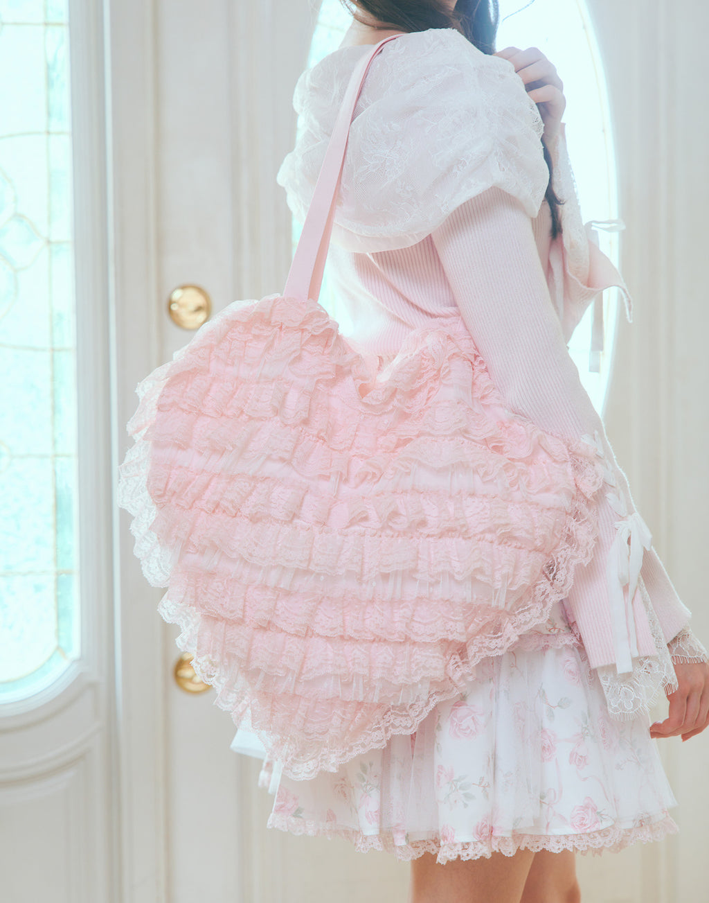 mellfy memory Tiered sweet love heart tote bag