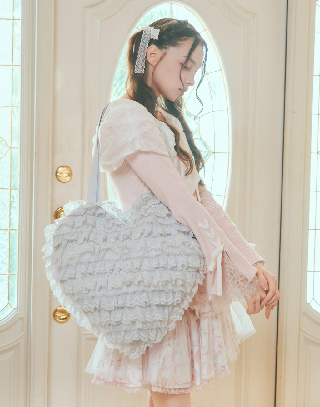 mellfy memory Tiered sweet love heart tote bag
