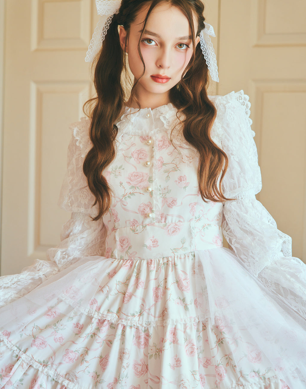 mellfy memory Rose perfume tulle veil onepiece