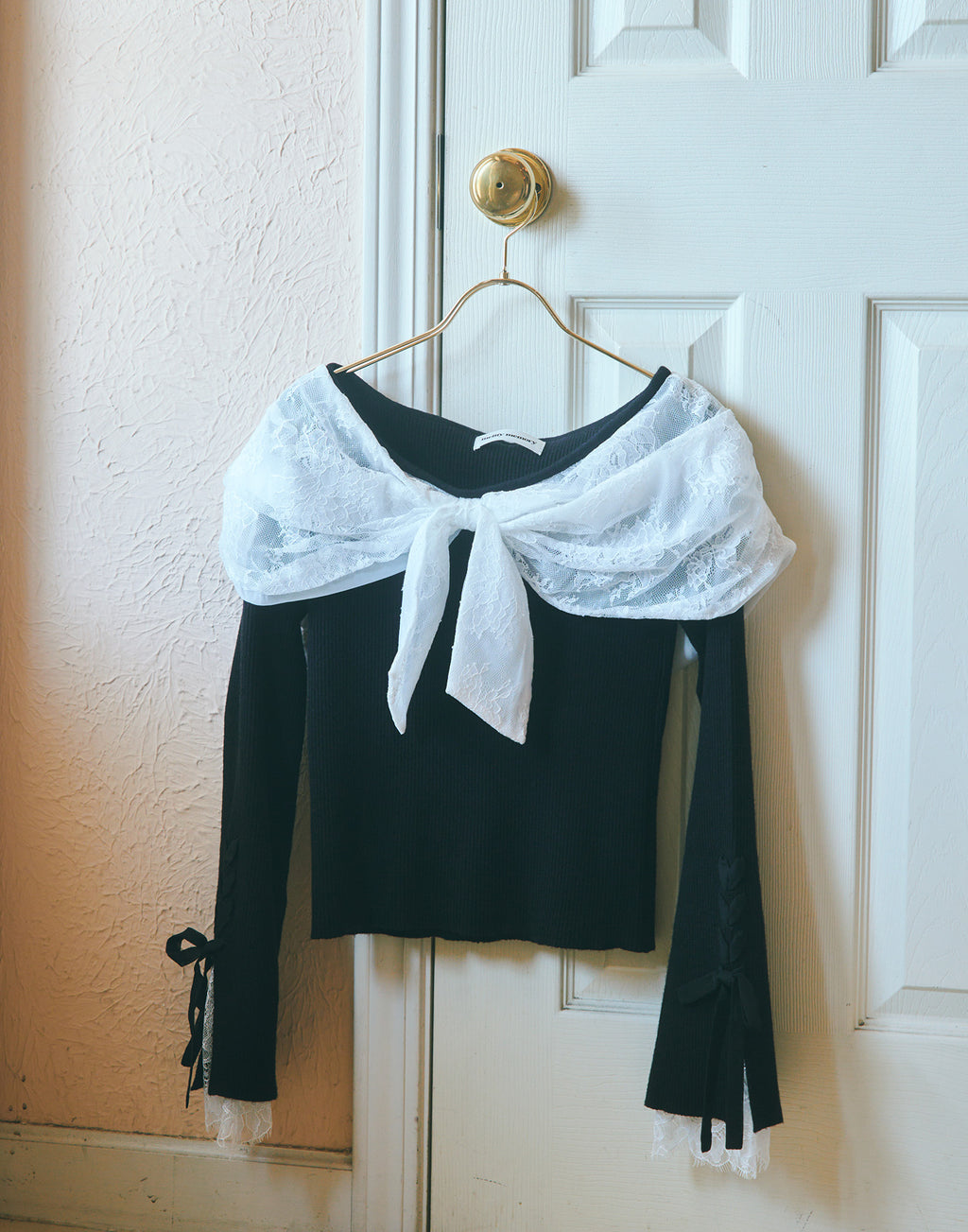 mellfy memory Melty race flare sleeve cape knit