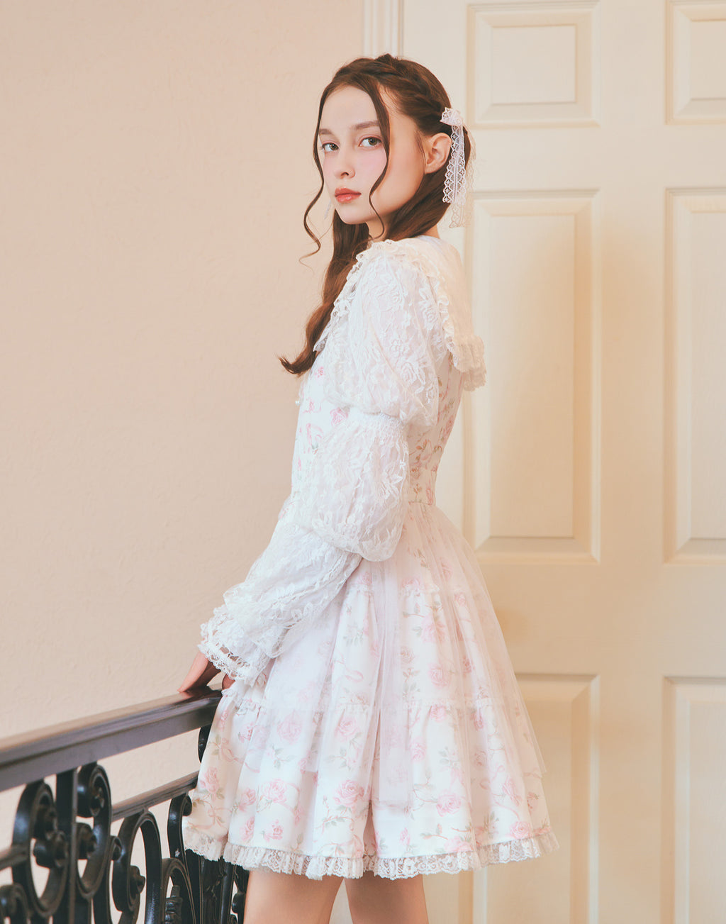 mellfy memory Rose perfume tulle veil onepiece