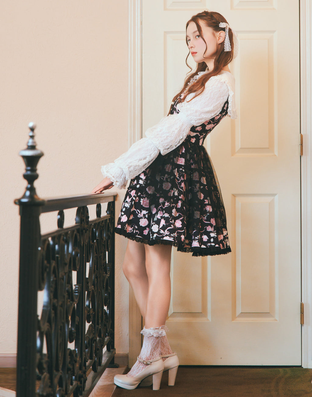mellfy memory Rose perfume tulle veil onepiece