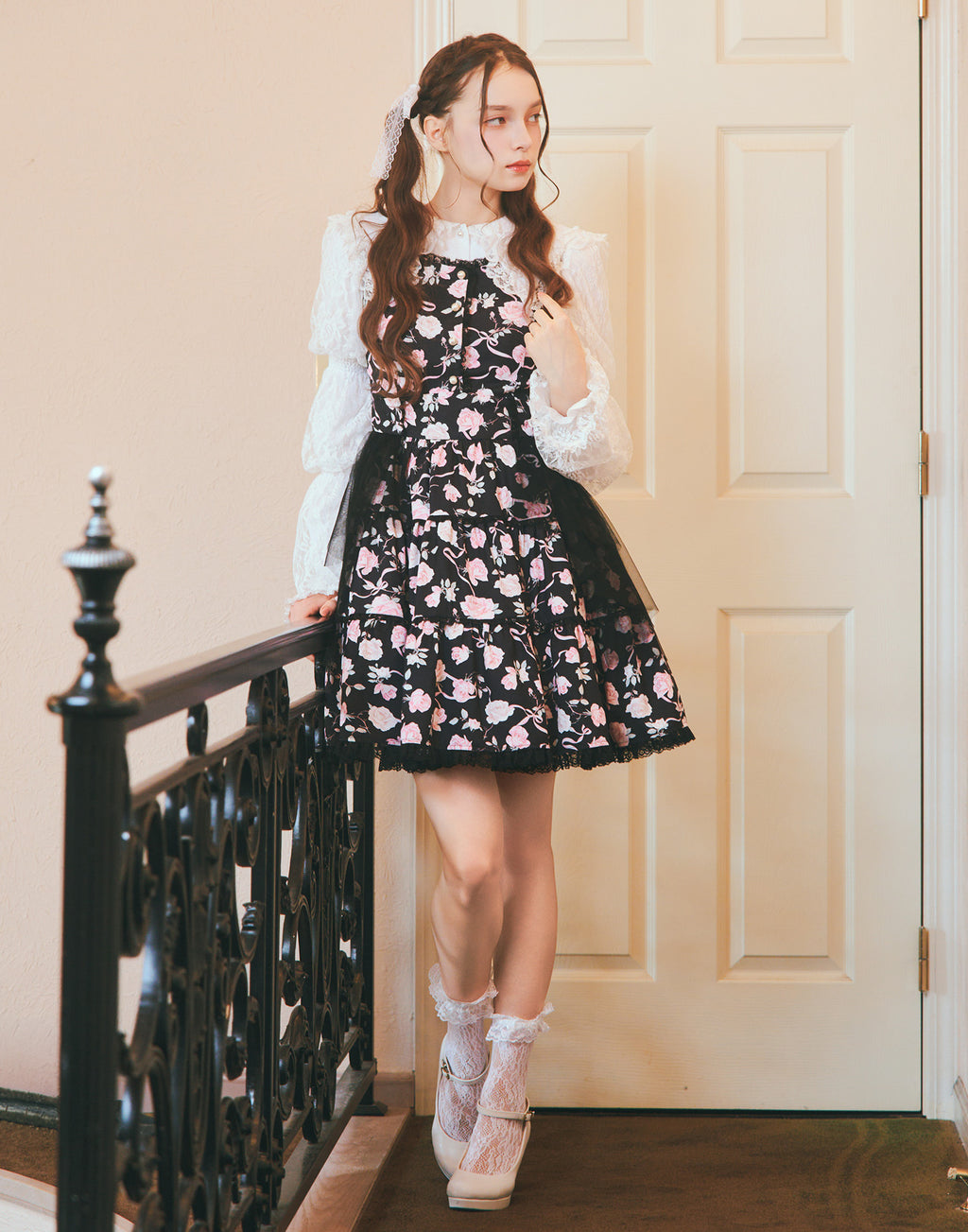 mellfy memory Rose perfume tulle veil onepiece