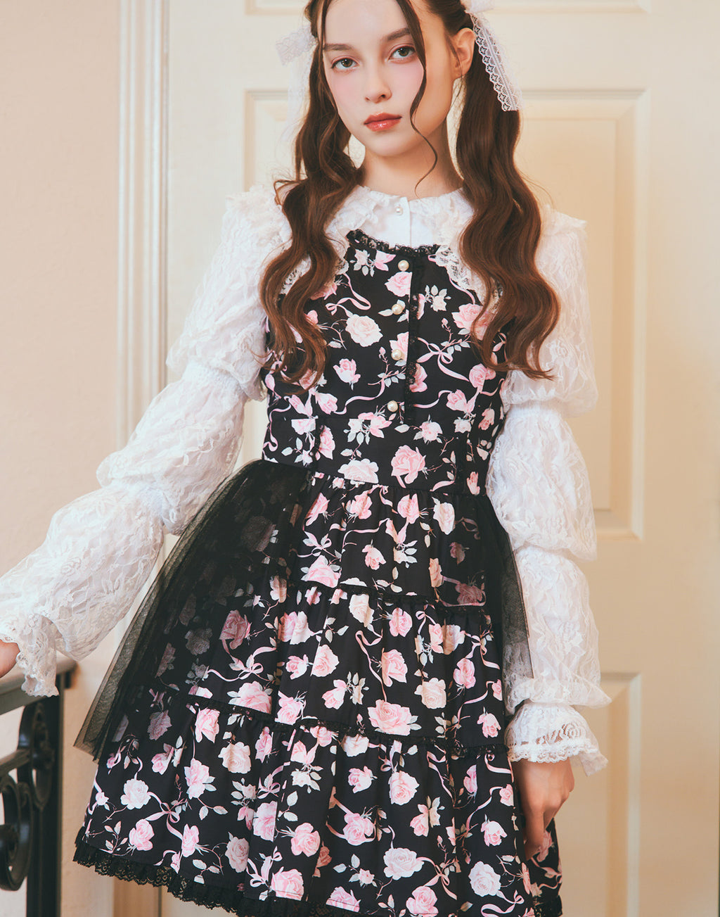 mellfy memory Rose perfume tulle veil onepiece