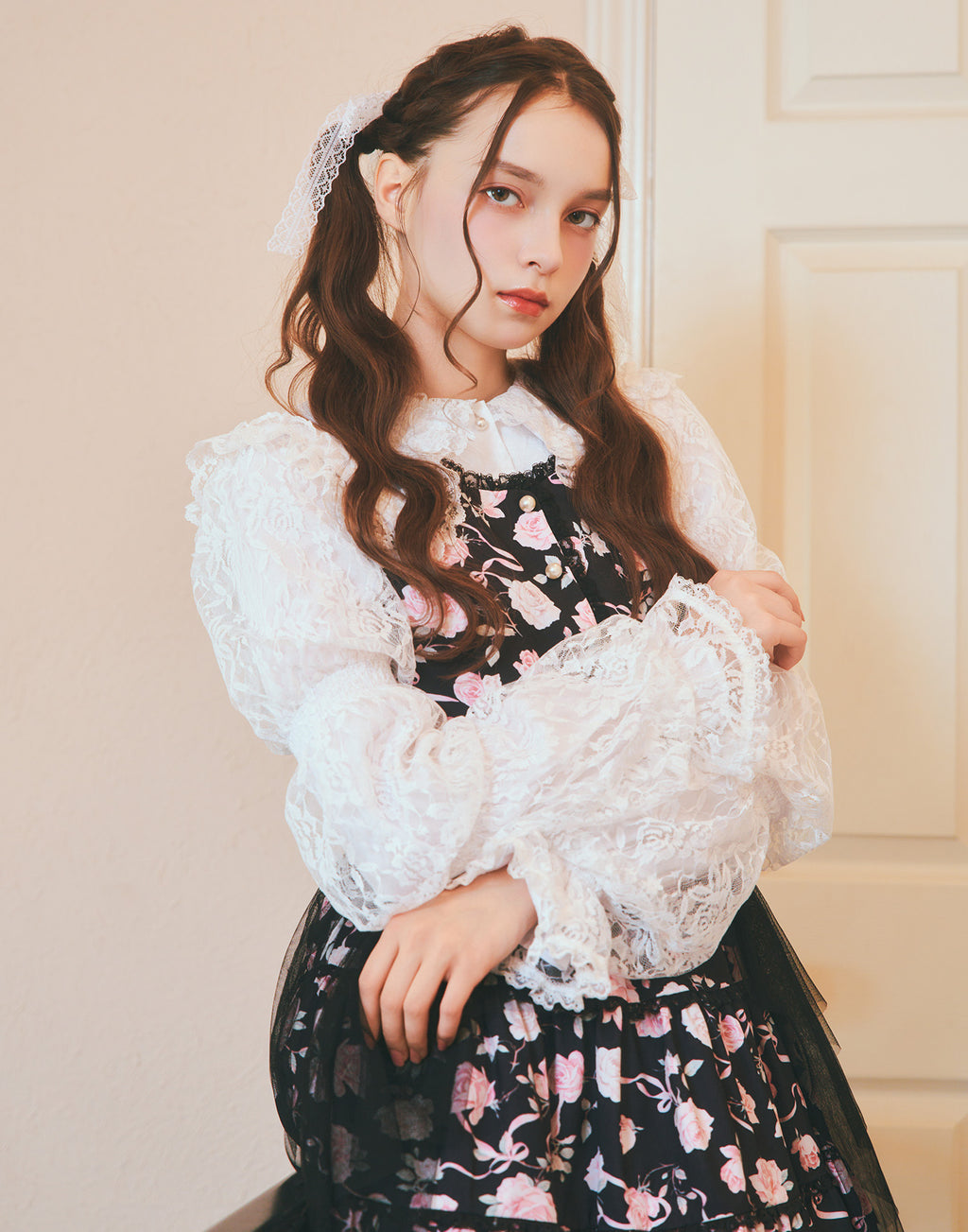 mellfy memory Rose perfume tulle veil onepiece