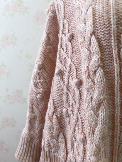 mezzo piano Rabbit Fur Poncho (pink)