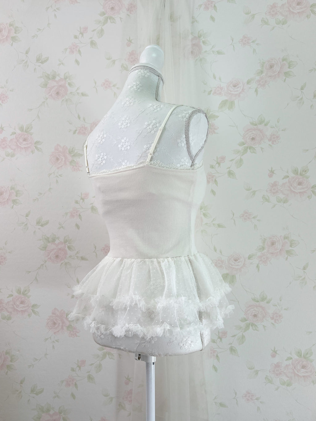 Olive does olive tulle camisole