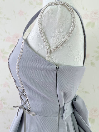 Secret Honey Back Bow Dolly Dress (Purple Blue)