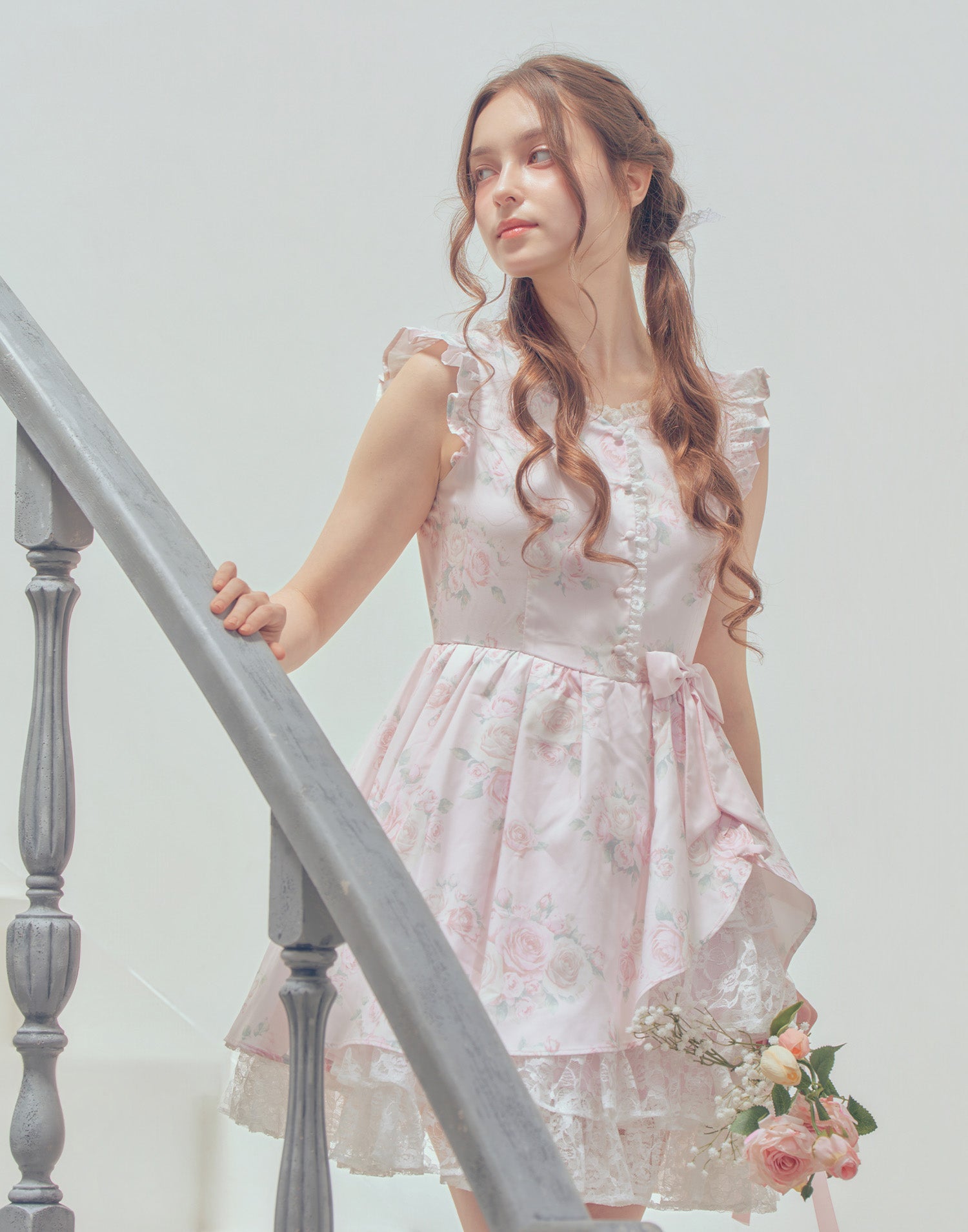 (Pre-order) mellfy memory Love in rosy rose onepiece