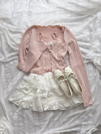 GRL Shoujo Camisole Set Cardigan (Pink)