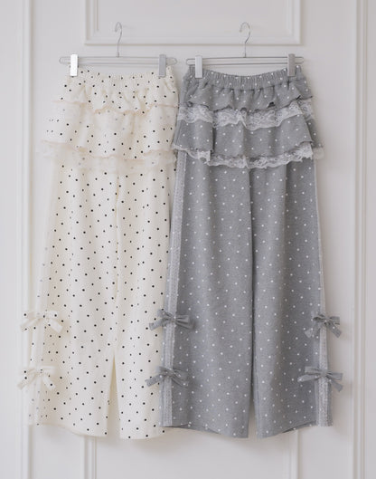 Lolime fancy dot layered pantsskirt