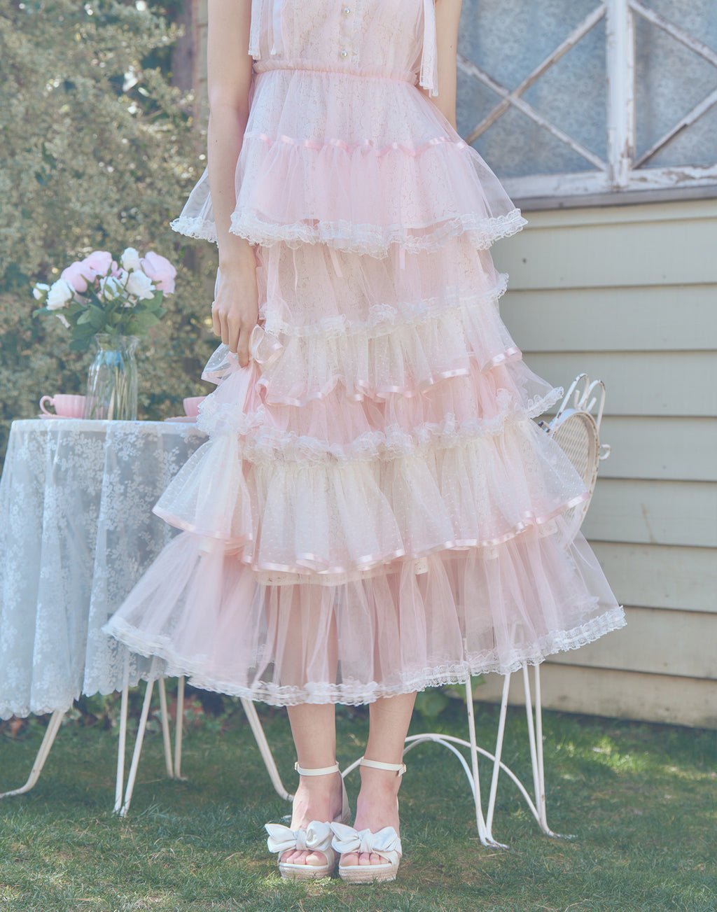 mellfy memory My sweet eden tiered long skirt