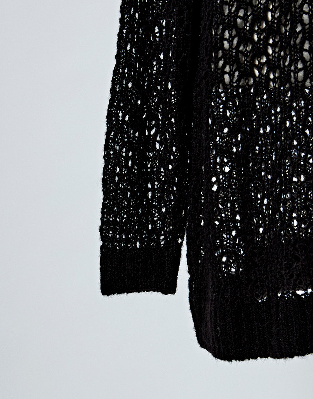 Loose mesh knit hoodie