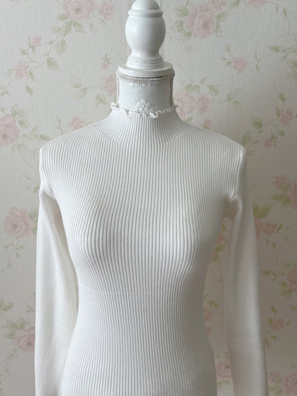 GRL Mellow Knit Top (Ivory)