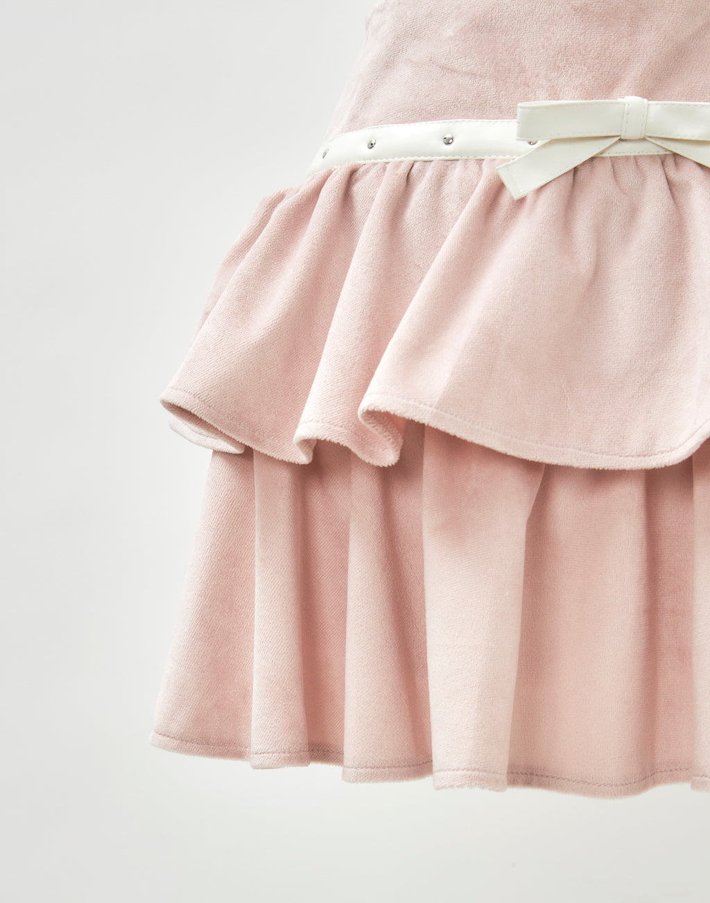 Leather line tiered skirt