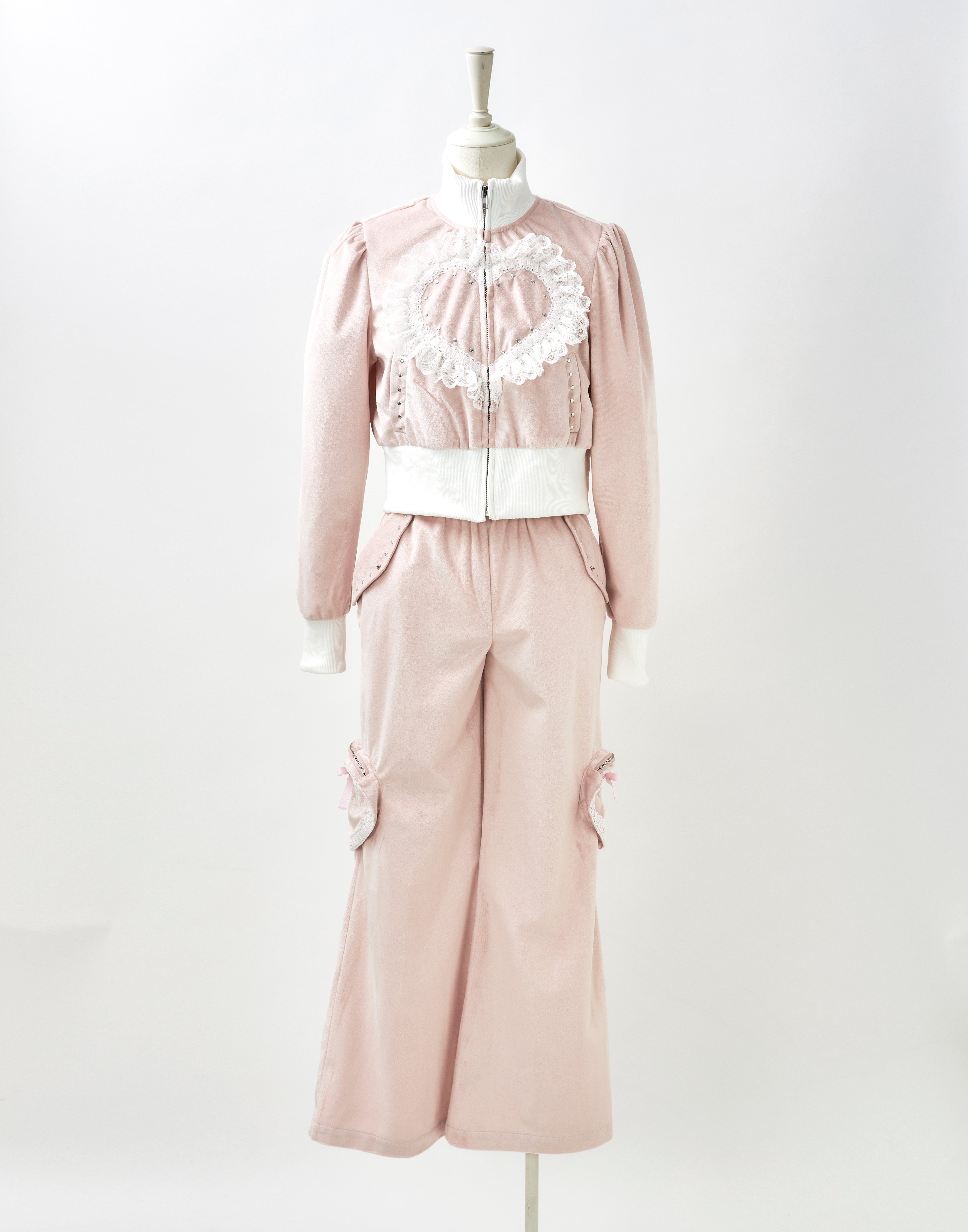 Love heart's cake zip pant