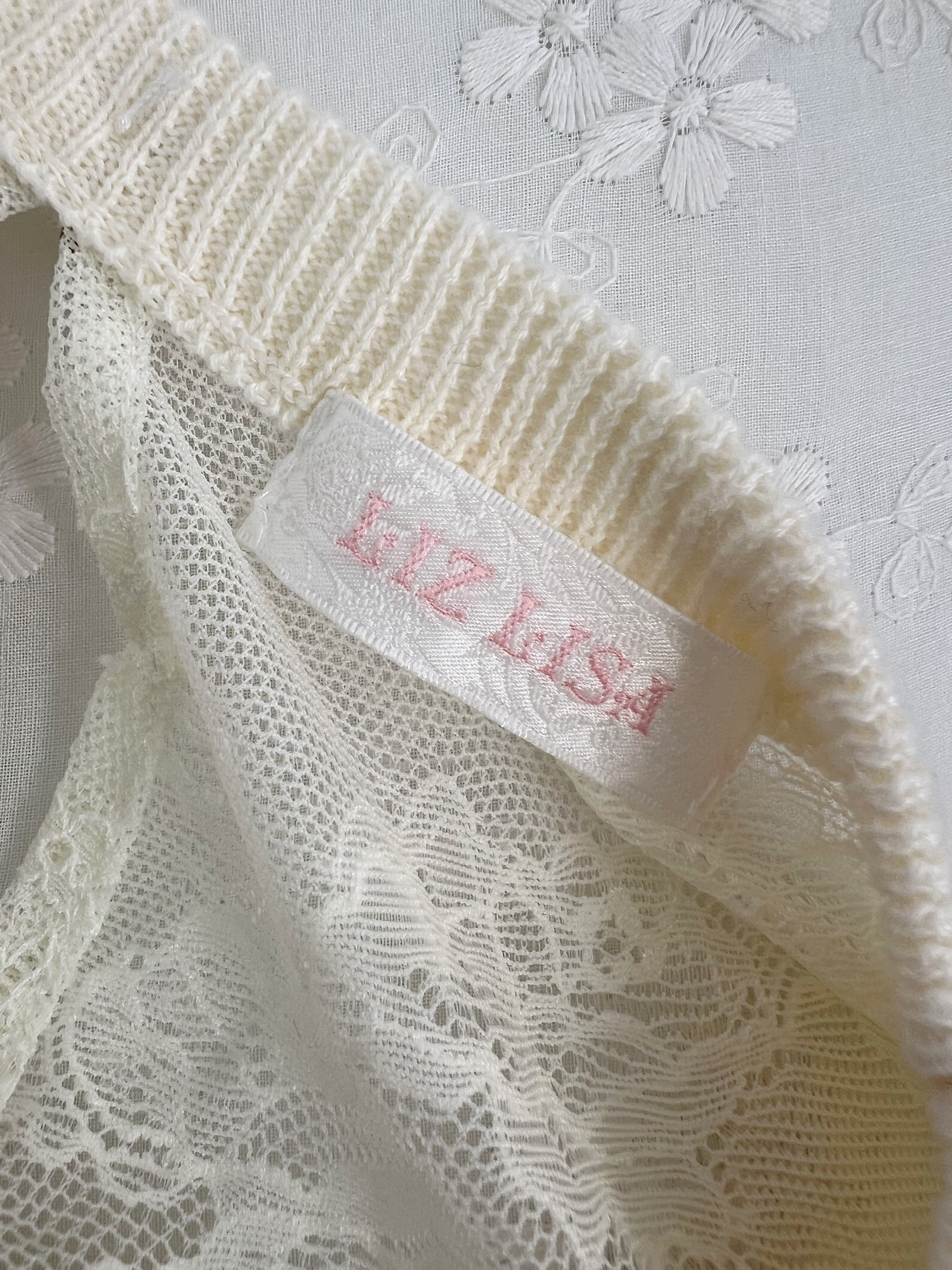 LIZ LISA SIde Laced Up Sleeve Knit Top(Ivory)