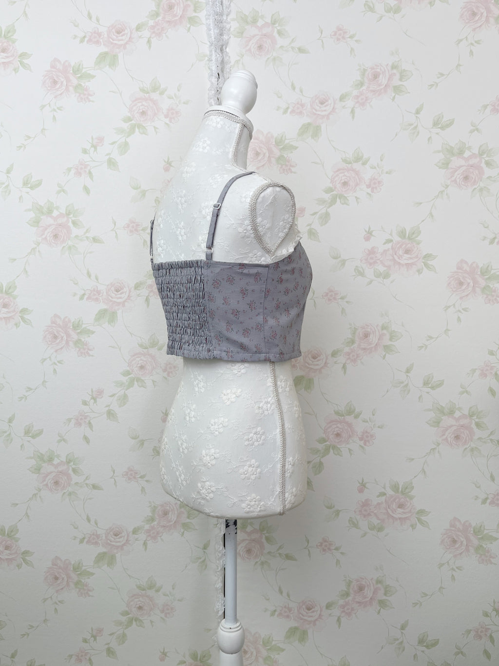 Ank Rouge Petite Floral Bustier (Grayish Blue)