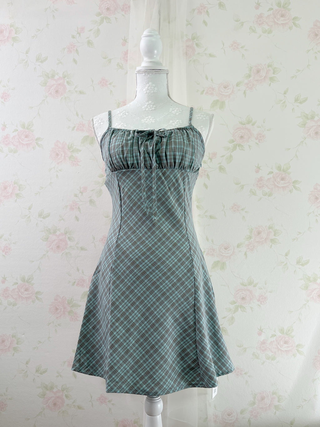 GRL Camisole Tight Flare Camisole Dress (Choco Mint)