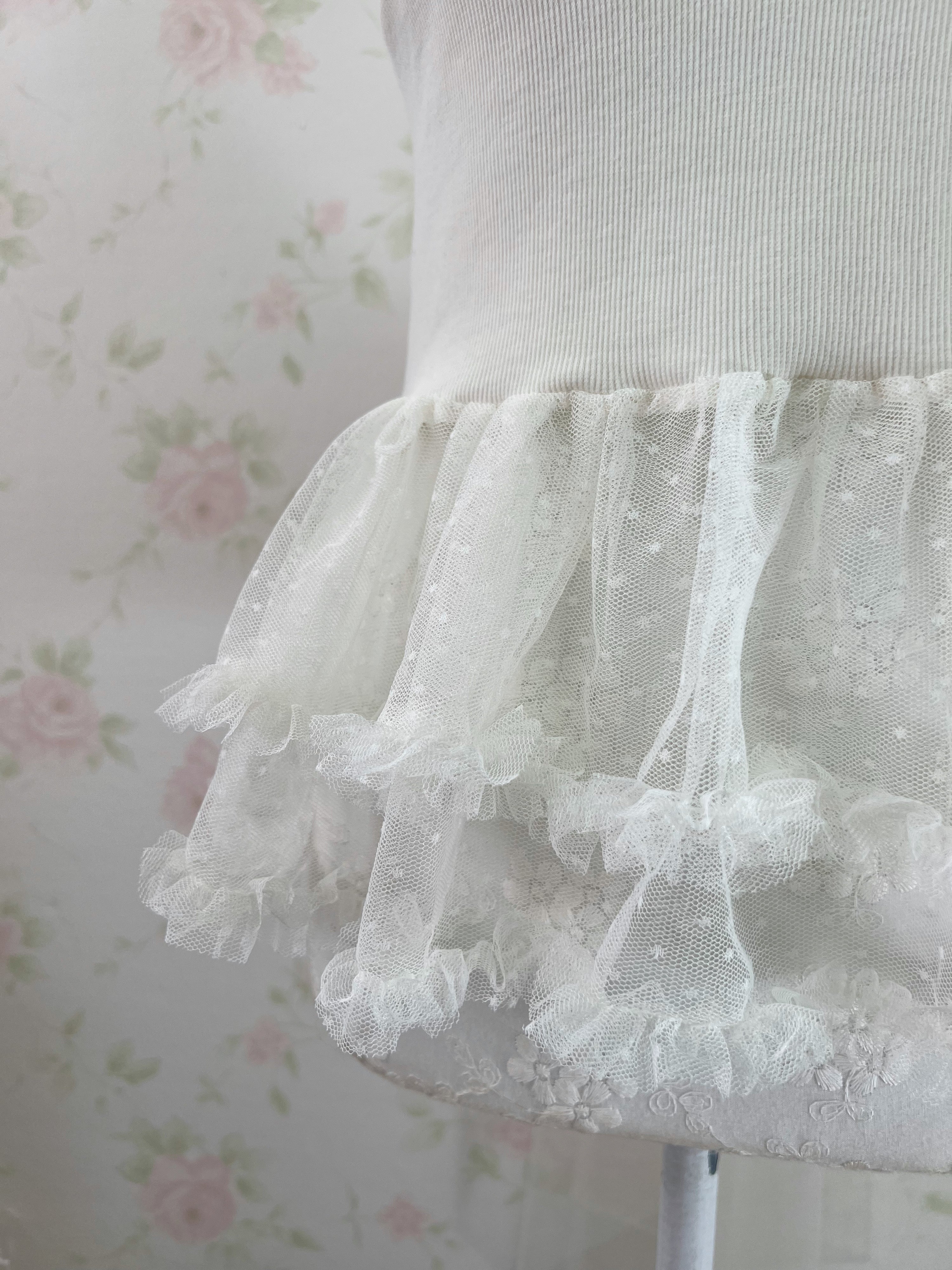 Olive does olive tulle camisole