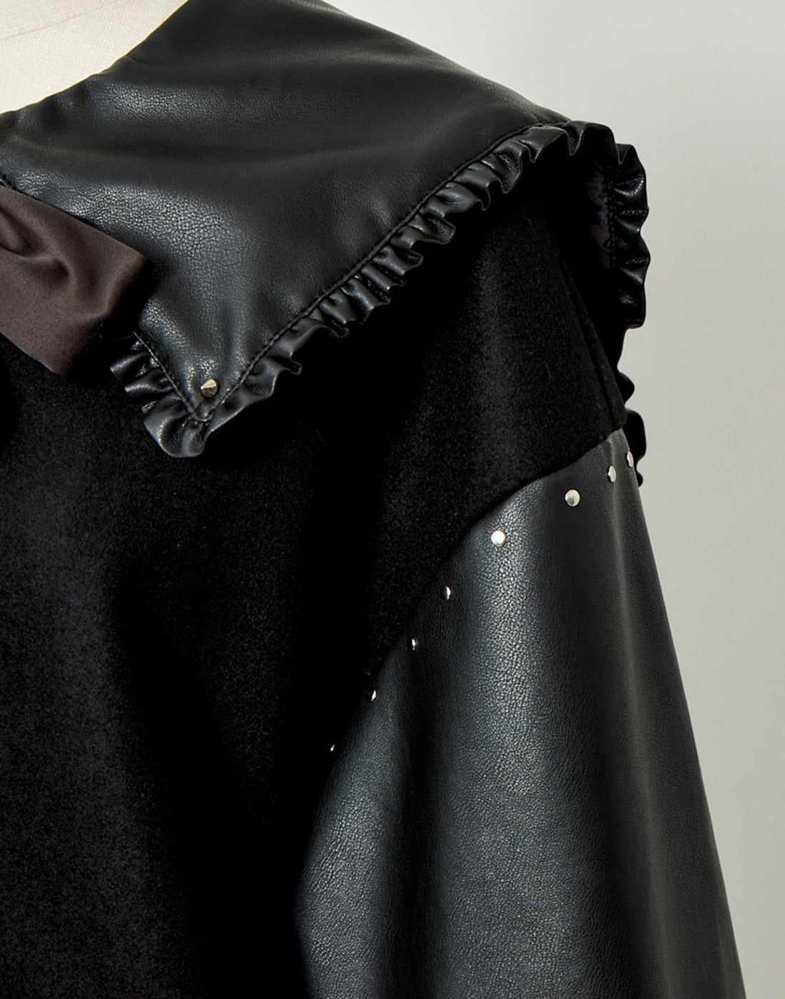 Sailor collar girls stadium jacket