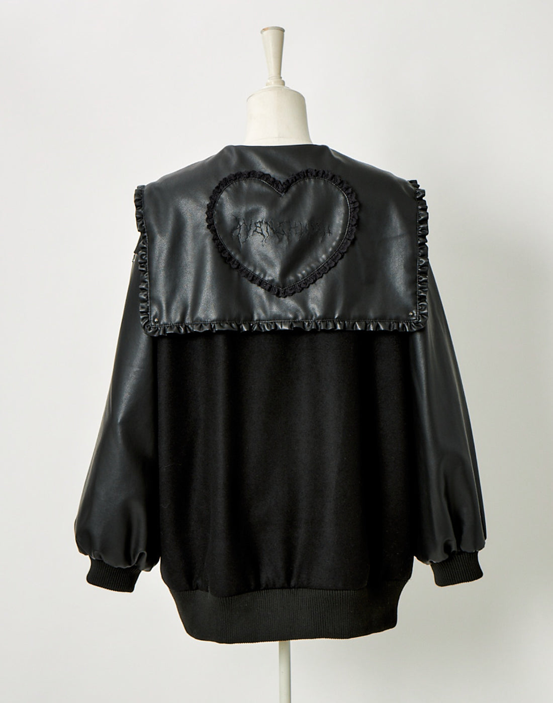 Sailor collar girls stadium jacket