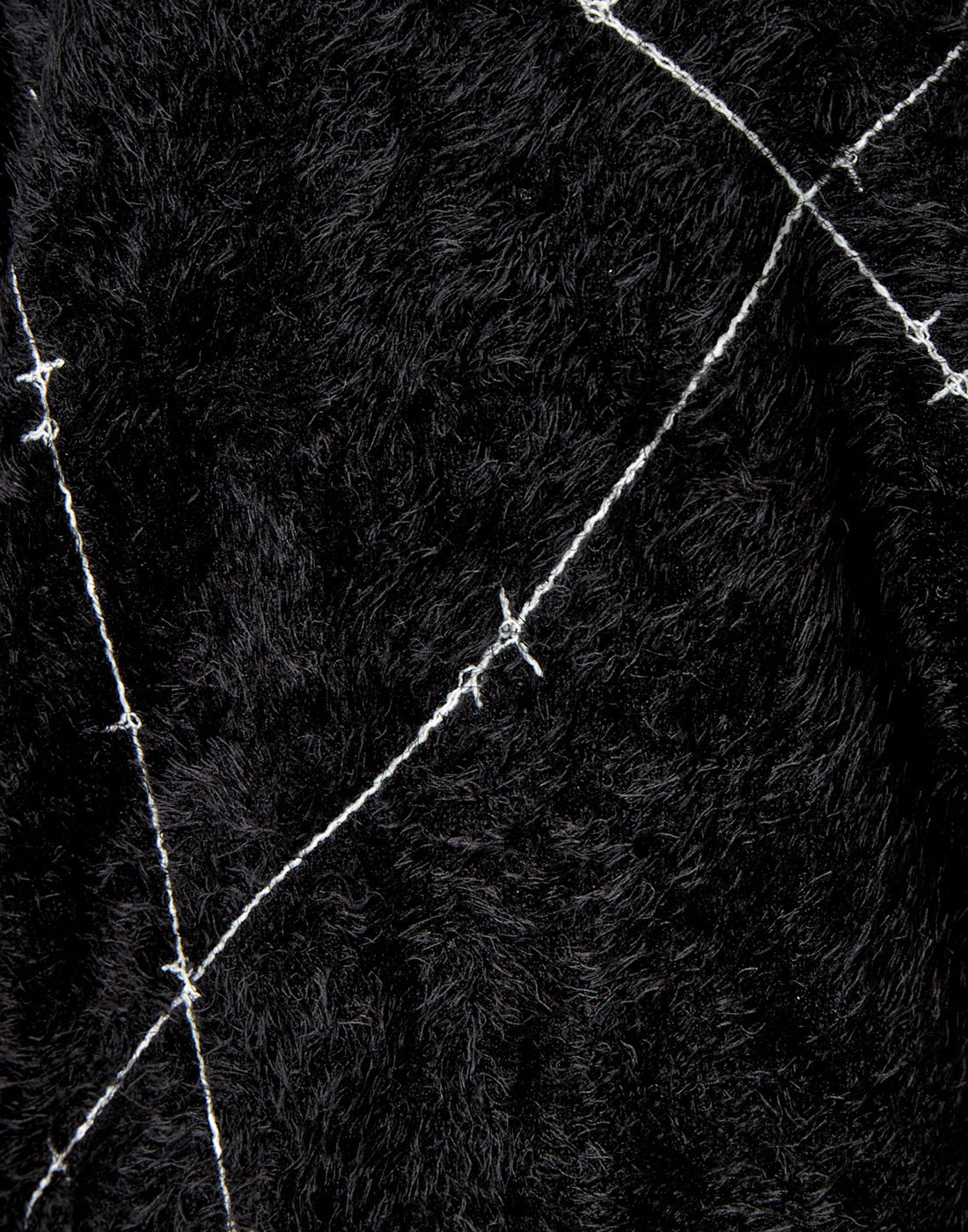 For "A" barbed wire shaggy knit